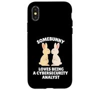 Somebunny Aime être Un analyste de cybersécurité Lapin de Pâques Coque pour iPhone X/XS