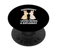 Somebunny Loves Being a Diplomate, Joli Lapin de Pâques, Cadeau d'emploi PopSockets PopGrip Adhésif