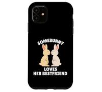 Somebunny Loves Her Best Friend Cute Easter Bunny BFF Cadeau Coque pour iPhone 11