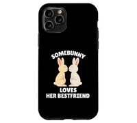 Somebunny Loves Her Best Friend Cute Easter Bunny BFF Cadeau Coque pour iPhone 11 Pro