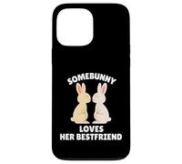 Somebunny Loves Her Best Friend Cute Easter Bunny BFF Cadeau Coque pour iPhone 13 Pro Max