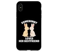 Somebunny Loves Her Best Friend Cute Easter Bunny BFF Cadeau Coque pour iPhone XS Max