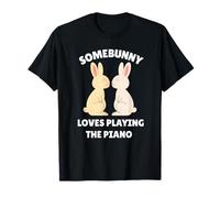 Somebunny Loves Playing Piano, Joli Lapin de Pâques, Cadeau de pianiste T-Shirt