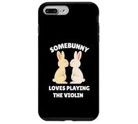 Somebunny Loves Playing Violon Cute Easter Bunny Violonist Coque pour iPhone 7 Plus/8 Plus
