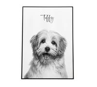 SOMEDA® Portrait d'animal de compagnie/Chien, chat, cheval, etc./en tant que poster, toile ou image encadrée/cadeau personnalisé pour propriétaire d'animal de compagnie