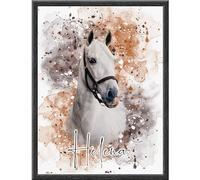 SOMEDA® Votre animal de compagnie comme portrait, chien, chat, cheval, etc. / comme poster, toile ou image encadrée / cadeau personnalisé unique (toile, 30 x 40 cm)