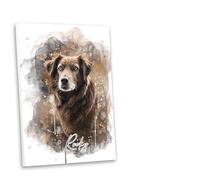 SOMEDA® Votre animal de compagnie comme portrait personnalisé/chien, chat, cheval, etc. / comme affiche, toile ou image encadrée/cadeau unique (40x60 cm, affiche)