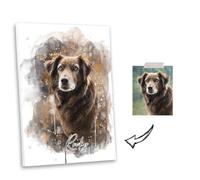 SOMEDA® Votre animal de compagnie comme portrait personnalisé/chien, chat, cheval, etc. / comme affiche, toile ou image encadrée/cadeau unique (30x40 cm, affiche)