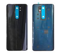 SOMEFUN Cache Batterie, Coques Arrière Remplacement pour Xiaomi Redmi Note 8 Pro /Note8 Pro 6.53" Cache Vitre Arrière en Verre + sans Objectif de Caméra [Noir]