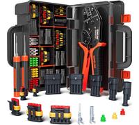SOMELINE Kit de connecteurs automobiles étanches, Pince à sertir 0,34-2,5 mm², avec connecteurs 1/2/3/4/5 broches, outil de démontage | Pince à sertir compatible avec les connecteurs AMP série 1.5