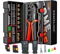 SOMELINE Kit de connecteurs automobiles étanches, Pince à sertir 0,34-2,5 mm², avec connecteurs 2/3 broches | Pince à sertir compatible avec les connecteurs AMP série 1.5