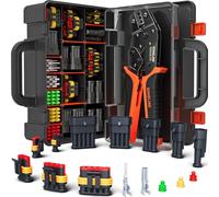 SOMELINE Kit de sertissage étanche pour connecteurs automobiles[0,34-2,5 mm²], avec connecteurs automobiles 1/2/3/4/5 broches Convient pour voiture, camion, moto, bateau compatible avec la série TE