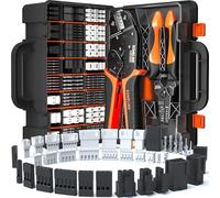 SOMELINE Kit Pince à Sertir et Connecteurs, 38 Types JST-PH 2,0mm/XH 2,5mm/Dupont 2,54mm/Micro-Fit 3,0mm, Pince à Sertir 0,03-0,5mm² (32-20 AWG) pour Connecteurs JST, Dupont, Molex, TE
