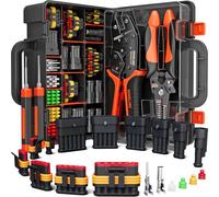 SOMELINE Kit Pince à Sertir pour Connecteurs Électriques Étanches Automobile 0,34-2,5 mm² (1 à 6 Broches), avec Extracteur de Bornes, Compatible AMP Superseal 1,5 mm, pour Voiture/Camion/Bateau