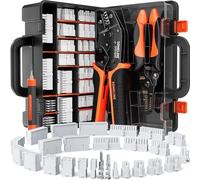 SOMELINE Pince à Sertir Mini-Fit Jr Connecteur Kit, 2-24 Broches 4,2mm (0,25-1,5mm²/24-16 AWG), avec Extracteur & Dénudeur, pour PC & Imprimante 3D - Pince pour Molex, Dupont, TE