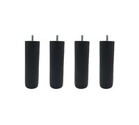 Someo 4 Pieds cylindriques Bois Anthracite 20 cm