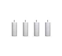 Someo 4 Pieds cylindriques Bois Blanc 20 cm