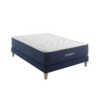 Ensemble matelas ressorts, latex et mémoire de forme, sommier et pieds Rêve 700 - 140x190