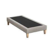 Someo Sommier déco tapissier Beige Lin 2x80x200
