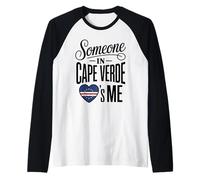 Someone in Cape Verde Loves Me Heart Flag Manche Raglan