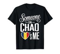 Someone in Chad Loves Me Country Flag Heart T-Shirt
