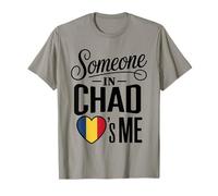 Someone in Chad Loves Me Country Flag Heart T-Shirt