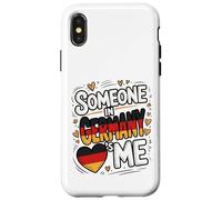 Someone in Germany Loves Me Heart Flag Romantic Coque pour iPhone X/XS
