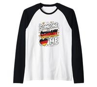 Someone in Germany Loves Me Heart Flag Romantic Manche Raglan
