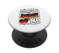 Someone in Germany Loves Me Heart Flag Romantic PopSockets PopGrip Adhésif