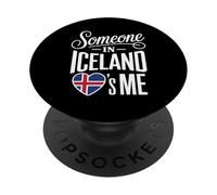 Someone in Iceland Loves Me Icelandic Flag Heart PopSockets PopGrip Adhésif