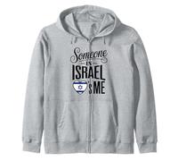 Someone in Israel Loves Me Heart Flag Israel Sweat à Capuche
