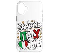 Someone in Italy Loves Me Italian Heart Long Distance Coque pour iPhone 16 Plus
