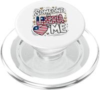 Someone in Liberia Loves Me Heart Flag Pride PopSockets PopGrip pour MagSafe