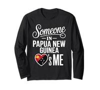 Someone in Papua New Guinea Loves Me Heart Flag Manche Longue