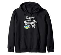 Someone in Rwanda Loves Me Heart Flag Country Pride Sweat à Capuche