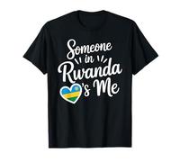 Someone in Rwanda Loves Me Heart Flag Country Pride T-Shirt