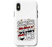 Someone in Syria Loves Me Syrian Flag Heart Coque pour iPhone X/XS