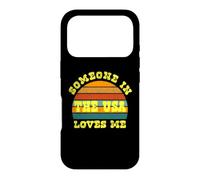 Someone in The USA Loves Me Vintage Sunset Coque pour iPhone 17 Pro
