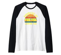 Someone in The USA Loves Me Vintage Sunset Manche Raglan