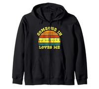 Someone in The USA Loves Me Vintage Sunset Sweat à Capuche