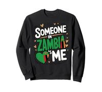 Someone in Zambia Loves Me Heart Flag Family Sweatshirt