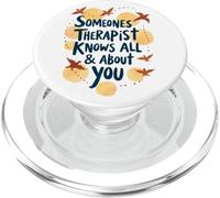 Someone's Therapist Knows All About You Humour Citation PopSockets PopGrip pour MagSafe