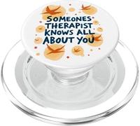 Someone's Therapist Knows All About You Humour Citation PopSockets PopGrip pour MagSafe