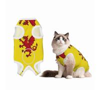 Somerset Combinaison de convalescence pour chien en coton doux avec drapeau du comté - Combinaison de récupération chirurgicale pour éviter le léchage et éviter le léchage - Noir