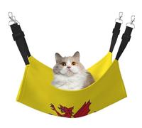 Somerset Hamac drapeau du comté pour chats - Hamac de fenêtre parfait pour les grands chats, furets, lapins et petits animaux, noir