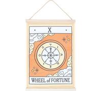 Something Different - Accroche murale "The Wheel Of Fortune", Anciennes cartes de tarot SD9936 (Taille unique) (Marron/Blanc)
