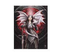 Something Different AS_18538 Plaque en toile Motif Valour par Anne Stokes 19 x 25 x 1,4 cm