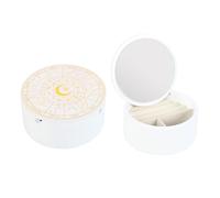 Boîte de rangement à bijoux de style vintage en forme de roue d'astrologie - Organisateur élégant pour bagues, colliers et bracelets - Cadeau pratique pour les amateurs d'astrologie et les amateurs de