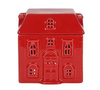 Something Different Brûleur à Huile CR_01520 | Maison en céramique Rouge | 12 x 12 x 10 cm