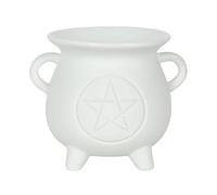 Something Different Brûleur fioul *White Pentagram Cauldron Blanc